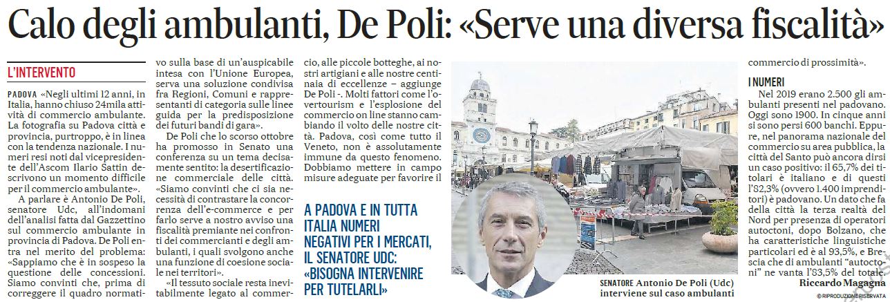 de poi ambulanti padova gazzettino